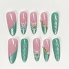 image:imageBABALAL Press On Nails Extra Long Stiletto Fake Nails Hot Pink Blue Cheetah Print with Star Design Glossy Y2K Kawaii Funky Glue On Nails 24Pcs Bright Summer NailsANS20902
