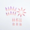 image:imageBABALAL Press On Nails Extra Long Stiletto Fake Nails Hot Pink Blue Cheetah Print with Star Design Glossy Y2K Kawaii Funky Glue On Nails 24Pcs Bright Summer NailsANS20703