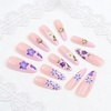 image:imageBABALAL Press On Nails Extra Long Stiletto Fake Nails Hot Pink Blue Cheetah Print with Star Design Glossy Y2K Kawaii Funky Glue On Nails 24Pcs Bright Summer NailsANS20703