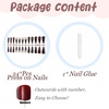 image:imageBABALAL Press On Nails Extra Long Stiletto Fake Nails Hot Pink Blue Cheetah Print with Star Design Glossy Y2K Kawaii Funky Glue On Nails 24Pcs Bright Summer NailsANS219