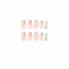 image:imageBABALAL Press On Nails Long Square Fake Nails Pink Brown with 3D Star Rhinestone amp Polka Dot Stripe Design Y2K Retro Cute Glue On Nails for Women and Girls 24PcsFNEB023