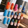 image:imageBABALAL Press On Nails Long Square Fake Nails Pink Brown with 3D Star Rhinestone amp Polka Dot Stripe Design Y2K Retro Cute Glue On Nails for Women and Girls 24PcsFNEB00605