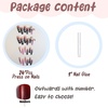 image:imageBABALAL Press On Nails Long Square Fake Nails Pink Brown with 3D Star Rhinestone amp Polka Dot Stripe Design Y2K Retro Cute Glue On Nails for Women and Girls 24PcsFNEB022