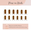 image:imageBABALAL Press On Nails Long Square Fake Nails Pink Brown with 3D Star Rhinestone amp Polka Dot Stripe Design Y2K Retro Cute Glue On Nails for Women and Girls 24PcsFNEB00601