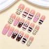 image:imageBABALAL Press On Nails Long Square Fake Nails Pink Brown with 3D Star Rhinestone amp Polka Dot Stripe Design Y2K Retro Cute Glue On Nails for Women and Girls 24PcsFNEB00604