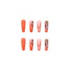 image:imageBABALAL Press On Nails Long Square Fake Nails Pink Brown with 3D Star Rhinestone amp Polka Dot Stripe Design Y2K Retro Cute Glue On Nails for Women and Girls 24PcsFNEB019