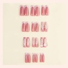 image:imageBABALAL Press On Nails Long Square Fake Nails Pink Brown with 3D Star Rhinestone amp Polka Dot Stripe Design Y2K Retro Cute Glue On Nails for Women and Girls 24PcsFNEB00601