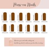 image:imageBABALAL Press On Nails Long Square Fake Nails Pink Brown with 3D Star Rhinestone amp Polka Dot Stripe Design Y2K Retro Cute Glue On Nails for Women and Girls 24PcsFNEB003