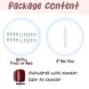 image:imageBABALAL Press On Nails Long Square Fake Nails Pink Brown with 3D Star Rhinestone amp Polka Dot Stripe Design Y2K Retro Cute Glue On Nails for Women and Girls 24PcsFNEB020