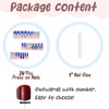 image:imageBABALAL Press On Nails Long Square Fake Nails Pink Brown with 3D Star Rhinestone amp Polka Dot Stripe Design Y2K Retro Cute Glue On Nails for Women and Girls 24PcsFNEB014