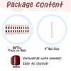 image:imageBABALAL Press On Nails Long Square Fake Nails Pink Brown with 3D Star Rhinestone amp Polka Dot Stripe Design Y2K Retro Cute Glue On Nails for Women and Girls 24PcsFNEB012