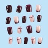 image:imageBABALAL Press On Nails Long Square Fake Nails Rainbow amp Gold Bead Accents Glossy Boho Tropical Summer Glue On Nails for Women and Girls 24PcsbbfnH006