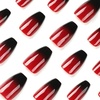 image:imageBABALAL Press On Nails Long Square Fake Nails Rainbow amp Gold Bead Accents Glossy Boho Tropical Summer Glue On Nails for Women and Girls 24PcsbbfnH007