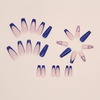 image:imageBABALAL Press On Nails Long Square Fake Nails Rainbow amp Gold Bead Accents Glossy Boho Tropical Summer Glue On Nails for Women and Girls 24PcsbbfnH003