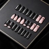 image:imageBABALAL Press On Nails Long Square Fake Nails Rainbow amp Gold Bead Accents Glossy Boho Tropical Summer Glue On Nails for Women and Girls 24PcsbbfnH00501