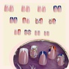 image:imageBABALAL Press On Nails Long Square Fake Nails Rainbow amp Gold Bead Accents Glossy Boho Tropical Summer Glue On Nails for Women and Girls 24PcsbbfnH001