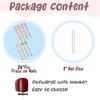 image:imageBABALAL Press On Nails Long Square Fake Nails Rainbow amp Gold Bead Accents Glossy Boho Tropical Summer Glue On Nails for Women and Girls 24PcsbbfnH004