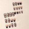 image:imageBABALAL Press On Nails Long Square Fake Nails Rainbow amp Gold Bead Accents Glossy Boho Tropical Summer Glue On Nails for Women and Girls 24PcsbbfnH013