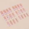 image:imageBABALAL Press On Nails Long Square Fake Nails Rainbow amp Gold Bead Accents Glossy Boho Tropical Summer Glue On Nails for Women and Girls 24PcsbbfnH014