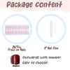 image:imageBABALAL Press On Nails Long Square Fake Nails Rainbow amp Gold Bead Accents Glossy Boho Tropical Summer Glue On Nails for Women and Girls 24PcsbbfnH014