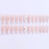 image:imageBABALAL Press On Nails Long Square Fake Nails Rainbow amp Gold Bead Accents Glossy Boho Tropical Summer Glue On Nails for Women and Girls 24PcsbbfnH014