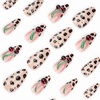 image:imageBABALAL Press On Nails Medium Almond Fake Nails Blue Yellow Brown with Star Polka Dot amp Stripe Swirl Design Y2K Retro Kawaii Glue On Nails for Women and Girls 24PcsFNf403cheetahry