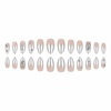 image:imageBABALAL Press On Nails Medium Almond Fake Nails Blue Yellow Brown with Star Polka Dot amp Stripe Swirl Design Y2K Retro Kawaii Glue On Nails for Women and Girls 24PcsFNf405sliver