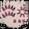 image:imageBABALAL Press On Nails Medium Almond Fake Nails Blue Yellow Brown with Star Polka Dot amp Stripe Swirl Design Y2K Retro Kawaii Glue On Nails for Women and Girls 24PcsFNf430