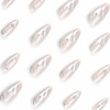 image:imageBABALAL Press On Nails Medium Almond Fake Nails Blue Yellow Brown with Star Polka Dot amp Stripe Swirl Design Y2K Retro Kawaii Glue On Nails for Women and Girls 24PcsFNf401