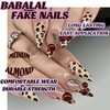 image:imageBABALAL Press On Nails Medium Almond Fake Nails Blue Yellow Brown with Star Polka Dot amp Stripe Swirl Design Y2K Retro Kawaii Glue On Nails for Women and Girls 24PcsFNf403cheetahry