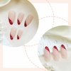 image:imageBABALAL Press On Nails Medium Almond Fake Nails Blue Yellow Brown with Star Polka Dot amp Stripe Swirl Design Y2K Retro Kawaii Glue On Nails for Women and Girls 24PcsFNf404red