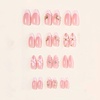 image:imageBABALAL Press On Nails Medium Almond Fake Nails Blue Yellow Brown with Star Polka Dot amp Stripe Swirl Design Y2K Retro Kawaii Glue On Nails for Women and Girls 24PcsFNf40301
