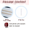 image:imageBABALAL Press On Nails Medium Almond Fake Nails Blue Yellow Brown with Star Polka Dot amp Stripe Swirl Design Y2K Retro Kawaii Glue On Nails for Women and Girls 24PcsFNf410white