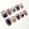 image:imageBABALAL Press On Nails Short Square Fake Nails Nude Pink Cat Eye with Bow Star amp Bear Cartoon Kawaii Design Glossy Cute Coquette Glue On Nails 30PcsBNX10501