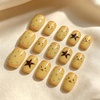 image:imageBABALAL Press On Nails Short Square Fake Nails Nude Pink Cat Eye with Bow Star amp Bear Cartoon Kawaii Design Glossy Cute Coquette Glue On Nails 30PcsBNX10202
