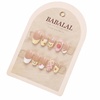 image:imageBABALAL Press On Nails Short Square Fake Nails Nude Pink Cat Eye with Bow Star amp Bear Cartoon Kawaii Design Glossy Cute Coquette Glue On Nails 30PcsBNX102