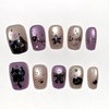 image:imageBABALAL Press On Nails Short Square Fake Nails Nude Pink Cat Eye with Bow Star amp Bear Cartoon Kawaii Design Glossy Cute Coquette Glue On Nails 30PcsBNX10501
