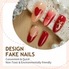 image:imageBABALAL Press On Nails Short Square Fake Nails Nude Pink Cat Eye with Bow Star amp Bear Cartoon Kawaii Design Glossy Cute Coquette Glue On Nails 30PcsBNX125