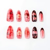 image:imageBABALAL Press On Nails Short Square Fake Nails Nude Pink Cat Eye with Bow Star amp Bear Cartoon Kawaii Design Glossy Cute Coquette Glue On Nails 30PcsBNX109