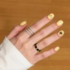 image:imageBABALAL Press On Nails Short Square Fake Nails Nude Pink Cat Eye with Bow Star amp Bear Cartoon Kawaii Design Glossy Cute Coquette Glue On Nails 30PcsBNX10202
