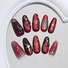 image:imageBABALAL Press On Nails Short Square Fake Nails Nude Pink Cat Eye with Bow Star amp Bear Cartoon Kawaii Design Glossy Cute Coquette Glue On Nails 30PcsBNX124