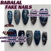 image:imageBABALAL Press On Nails Short Square Fake Nails Nude Pink Cat Eye with Bow Star amp Bear Cartoon Kawaii Design Glossy Cute Coquette Glue On Nails 30PcsBNX108