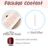image:imageBABALAL Press On Nails Short Square Fake Nails Nude Pink Cat Eye with Bow Star amp Bear Cartoon Kawaii Design Glossy Cute Coquette Glue On Nails 30PcsBNX102