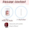 image:imageBABALAL Press On Nails Short Square Fake Nails Nude Pink Cat Eye with Bow Star amp Bear Cartoon Kawaii Design Glossy Cute Coquette Glue On Nails 30PcsBNX116