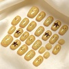 image:imageBABALAL Press On Nails Short Square Fake Nails Nude Pink Cat Eye with Bow Star amp Bear Cartoon Kawaii Design Glossy Cute Coquette Glue On Nails 30PcsBNX10202