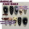 image:imageBABALAL Press On Nails Short Square Fake Nails Nude Pink Cat Eye with Bow Star amp Bear Cartoon Kawaii Design Glossy Cute Coquette Glue On Nails 30PcsBNX105