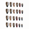 image:imageBABALAL Press On Nails Short Square Fake Nails Nude Pink Cat Eye with Bow Star amp Bear Cartoon Kawaii Design Glossy Cute Coquette Glue On Nails 30PcsBNX121