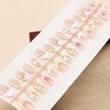 image:imageBABALAL Press On Nails Short Square Fake Nails Nude Pink Cat Eye with Bow Star amp Bear Cartoon Kawaii Design Glossy Cute Coquette Glue On Nails 30PcsBNX102