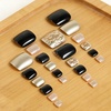 image:imageBABALAL Toe Press On Nails Short Square Black and Gold Fake Toenails 3d Chrome amp Rhinestone Design Glossy Gothic Edgy Pedicure Fake Nails for Women and Girls 24Pcs LuxuryANjzj20102