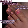 image:imageBABALAL Toe Press On Nails Short Square Black and Gold Fake Toenails 3d Chrome amp Rhinestone Design Glossy Gothic Edgy Pedicure Fake Nails for Women and Girls 24Pcs LuxuryOrange